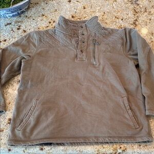 Banded green  Pullover Jacket kids medium